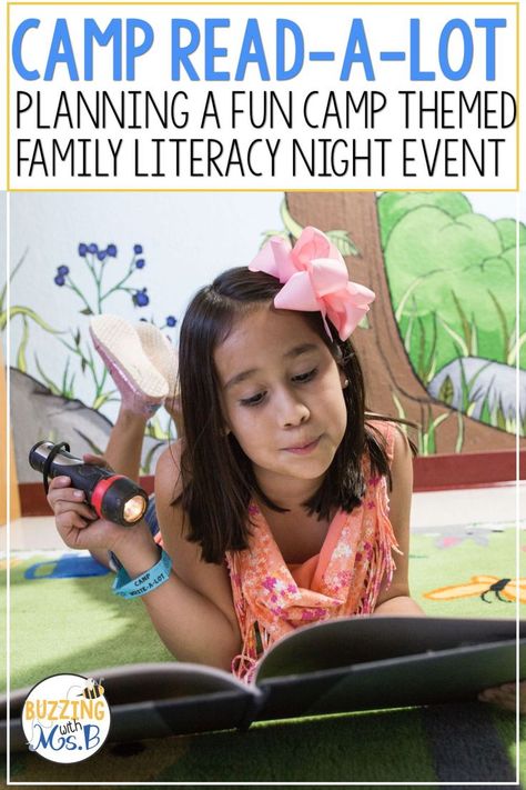 Get ideas for planning your next family literacy night event in a fun camping theme. Make and take stations are easy to create and fun for parents and kids! This event is always a hit! #familyliteracynight Texas, Parents, Reading, Ideas, Camping, Play, Family Literacy Night Activities, Family Literacy Night, Literacy Night Activities