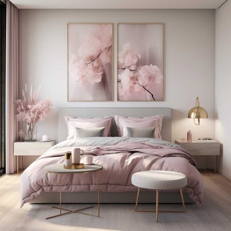 Design, Blush Pink Bedroom Decor, Light Pink Bedrooms, Pink Bedrooms, Blush Pink And Grey Bedroom, Blush Bedroom Decor, Bedroom Color Schemes, Cream And Pink Bedroom, Blush And Gold Bedroom
