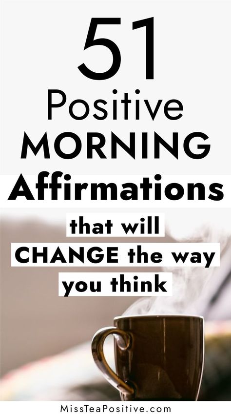 How to practice positive thinking? Here are 51 powerful morning affirmations to start your day with positivity! This list of positive affirmations include the best self love affirmations for women, daily motivation quotes for work, body positivity and gratitude mantras to live by for moms, words of affirmations for entrepreneurs, strong affirmations for confidence, short vision board words, law of attraction affirmations for success, early morning affirmations for positive mind, energy & change. Happiness, Gratitude, Yoga, Motivation, Fitness, Positive Affirmations For Success, Daily Positive Affirmations, Positive Self Affirmations, Affirmations For Happiness