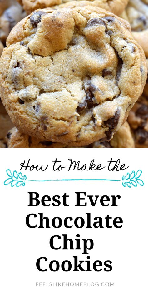 The Very Best Ever Chocolate Chip Cookies - Feels Like Home™ Brownies, Cake, Desserts, Dessert, Snacks, The Best Chocolate Chip Cookie Recipe Ever, Best Choc Chip Cookie Recipe, Best Choc Chip Cookies, The Best Chocolate Chip Cookies Recipe