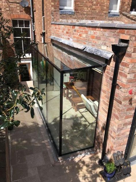 Glass side return idea for a small terrace Windows, Conservatory, Interior, Doors, Glass Extension, Kitchen Extension Exterior, Conservatory Extension, Glass Conservatory, Garden Room Extensions