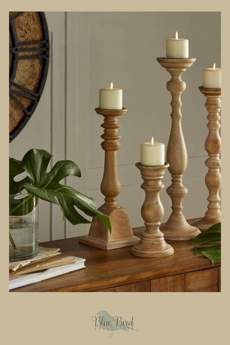 Create a cozy and inviting atmosphere in your home with these Mason Natural Wash Wood Candleholders. This set of 5 vintage candle stands is a beautiful home decor accessory that adds a rustic charm to any room. The natural wash wood finish gives them a distressed look, making them perfect for a farmhouse or vintage decor style. Use them to display your favorite scented candles or as standalone decorative pieces. #AmazonAffiliate #Ad #AmazonFind #Farmhouse #Traditional #Transitional #Aesthetic Home Décor, Youtube, Design, Bathroom, Beautiful, Create, Traditional Candles, Random, Cozy
