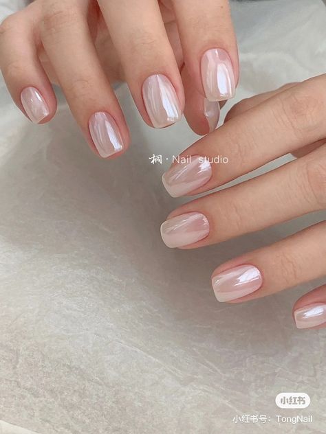 Manicures, Wedding Day Nails For Bride Simple, Wedding Nails Design, Wedding Nail Polish, Wedding Nails French, Wedding Nails For Bride, Wedding Nail Colors, Nails For Wedding, Wedding Manicure