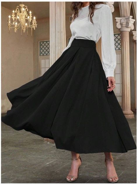 20+ Best Modest Outfits for Church || Cute Church Outfits Outfits, Casual, Vestidos, Dressy Casual, Midi Flare Skirt, Moda, Women Skirts Midi, Flare Skirt, Robe Vintage