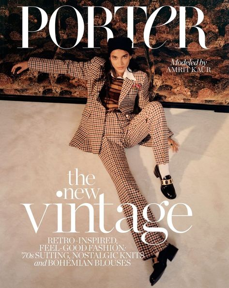 The New Vintage: Amrit by Quentin De Briey for Porter Magazine July 2020 - Fashion Editorials - Minimal. / Visual. Vogue, Editorial, Vintage, Vogue Magazine, Vogue Magazine Covers, Best Fashion Magazines, Fashion Magazine Cover, Fashion Magazine, Fashion Mag