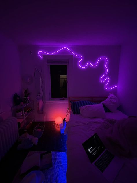 Excited to share the latest addition to my #etsy shop: Neon Rope Light with Music Sync, Creative DIY Design, Works with Alexa and Google Assistant, for Wall Decor (Bedroom,Dorm, Game Room Etc) https://etsy.me/3Ln6p4I #neonart #bedroom #contemporary #led #bedroomdecor # Neon, Neon Lights Bedroom, Led Bedroom Lights, Led Lighting Bedroom, Neon Room Decor, Cool Lights For Bedroom, Neon Room Ideas, Room Lights, Neon Room