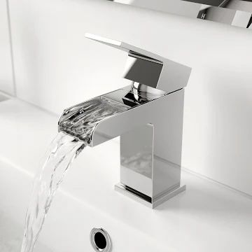 architeckt-dakota-basin-mixer-waterfall-tap Mixers, Sink Mixer Taps, Basin Mixer Taps, Shower Mixer Taps, Basin Mixer, Basin Sink, Mixer Shower, Waterfall Faucet, Countertop Basin