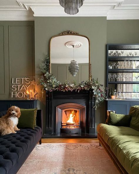 A list of 21 chic gray green paint colors from Farrow & Ball, Sherwin Williams, Benjamin Moore and BEHR for your next DIY painting, restoration or renovation project. Living Room Designs, Home Décor, Home, Interior, Inspiration, Green Rooms, Living Room Green, Modern Green Living Room, New Living Room