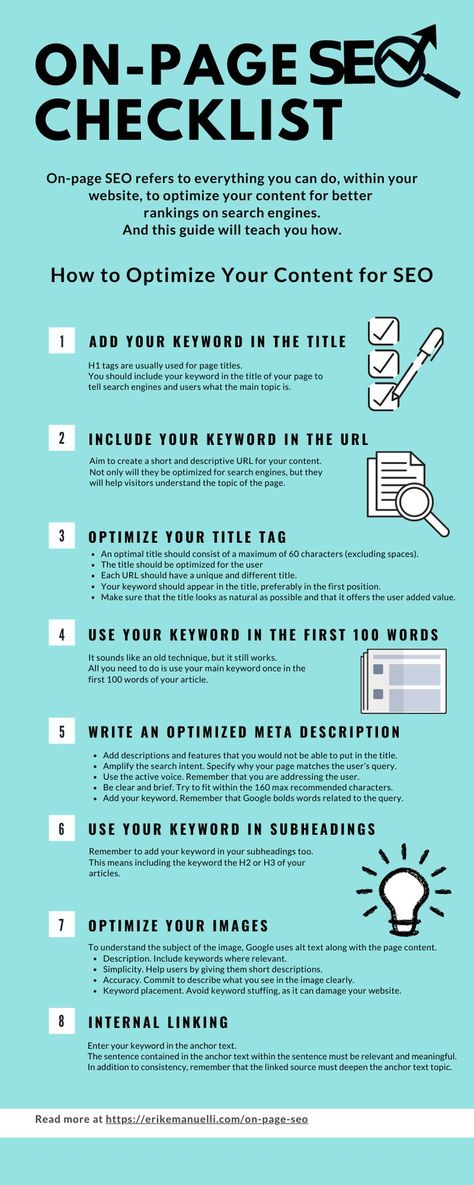 On-Page SEO checklist infographic Digital Marketing, Web Design, Search Engine Marketing, Search Engine, Online Business, Content Writing, Writing Services, Marketing, Copywriting