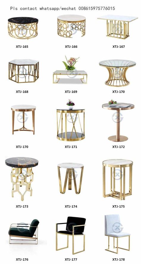 Source hospitality furnishing metal tables base and chairs gold colour frame base on m.alibaba.com Interior, Gold Interior Design, Gold Living Room, Gold Living, Centre Table Living Room, Gold Accent Table, Luxury Chairs, Dinning Table Design, Metal Table Frame
