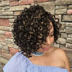 Side-Parted Curly Crochet Bob Sew In Bob Hairstyles, Weave Bob Hairstyles, Curly Crochet Hair Styles, Angled Bob Hairstyles, Curly Bob Hairstyles, Grey Bob Hairstyles, Long Layered Bob Hairstyles, Medium Bob Hairstyles, Messy Bob Hairstyles