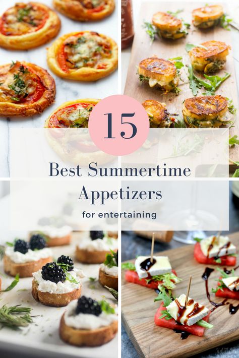 A collection of some of the summer's best appetizers! Canapés, Hor D'oeuvres For Wedding, Appetizer For Cocktail Party, Easy Fresh Appetizers, Easy But Fancy Appetizers, Easy Elevated Appetizers, Summer Canapes Ideas, Impressive Easy Appetizers, Easy Fancy Hors D’oeuvres