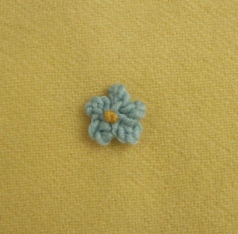 Knot Garden: Forget-me-not Amigurumi Patterns, Embroidery, Crochet, Crochet Flowers, Crochet Applique, Knitted Flowers, Knitted Flower Pattern, Flower Patterns, Tiny Flowers