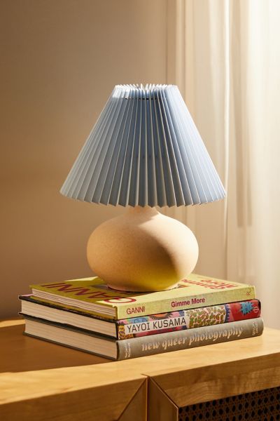 Decoration, Interior, Urban Uutfitters, Home, Home Décor, Pleated Lamp Shades, Table Lamp Shades, Blue Lamp Shade, Lamp Shades