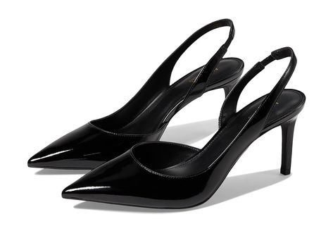 MICHAEL Michael Kors Alina Flex Sling Pump - Women's Shoes : Black : Sleek, sophisticated, and classy, the MICHAEL Michael Kors Alina Flex Sling Pumps instantly take your evening look to new heights. Lifted by a slender stiletto heel and finished with a timeless pointy toe, the shoes have a leather upper, a synthetic lining, and a lightly padded insole. Slip-on style with a stretch slingback strap. Synthetic outsole. Imported. Measurements: Heel Height: 3 1 4 in Weight: 7 oz Product measurements Outfits, Stilettos, Michael Kors, Women's Shoes, Slingback Pump, Michael Kors Shoes, Shoes Heels Boots, Shoes Heels, Black Pumps Heels
