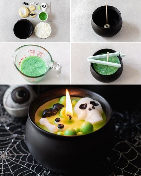 Halloween, Diy, Decoration, Crafts, Home-made Candles, Fimo, Candle Molds Diy, Halloween Candles Diy, Diy Candle Ideas