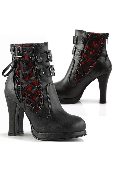 Footwear, Shoes, Steampunk, Gothic, Demonia Boots, Goth Shoes, Black Laces, Gothic Shoes, Shoe Boots