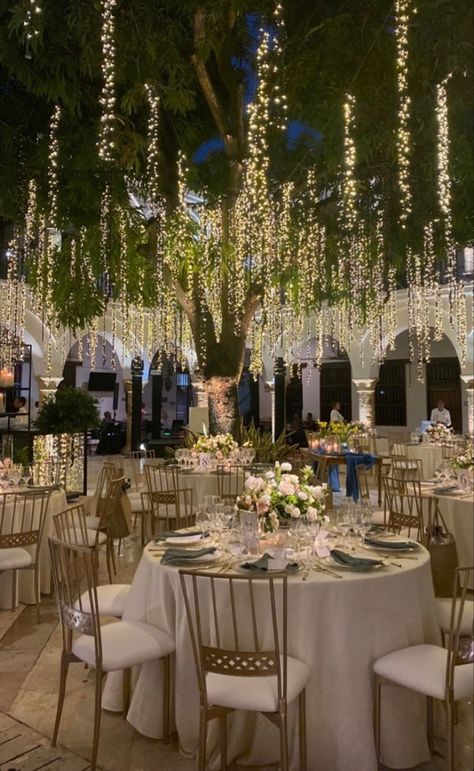 Wedding reception outdoors with tree lights Dream Wedding, Wedding, Prom, Boda, Bodas, Hochzeit, Wedding Inspo, Wedding Mood, Casamento