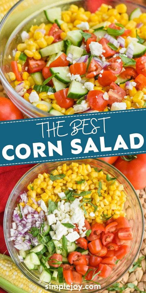 Salad Recipes, Camping, Picnics, Brunch, Ideas, Summer, Corn Salad Recipes, Corn Salad Recipe Easy, Summer Corn Salad