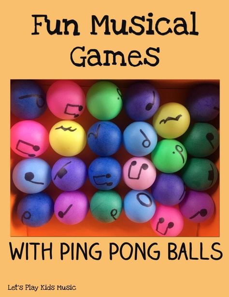 Fun Musical Games with Ping Pongs - Let's Play Music Music Lessons For Kids, Music Activities For Kids, Pre K, Montessori, Music Games For Kids, Games For Kids, Elementary Music Games, Music Activities, Preschool Music