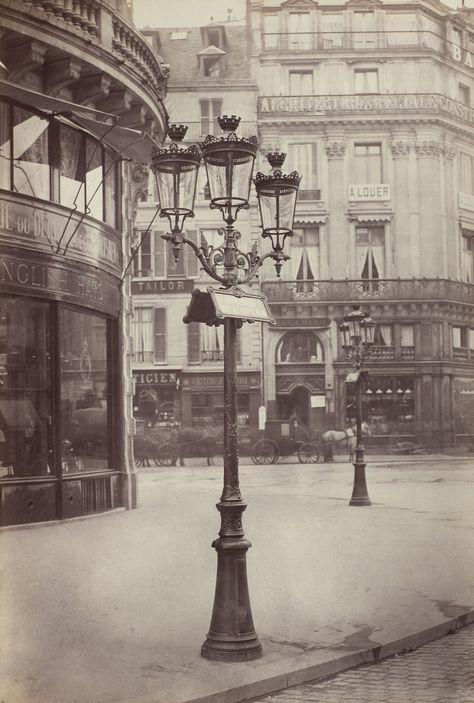 The Elegant Gas Lamps of Paris, 1877-1878, Charles Marville. French (Paris 1813 - 1879 Paris) London, Vintage, Paris, Old Photos, Views, City, Vintage Photography, Fotografia, Old Pictures
