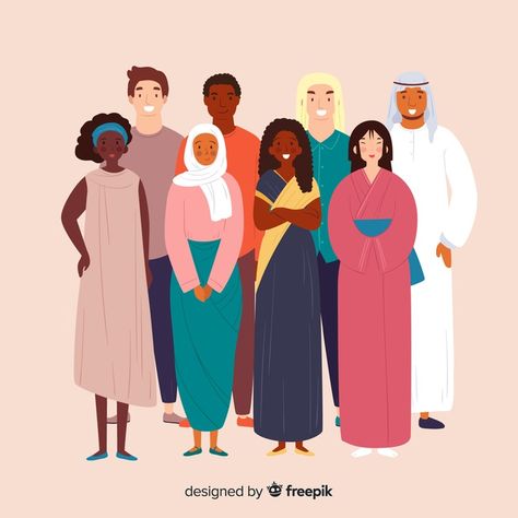 Group of people from different races Fre... | Free Vector #Freepik #freevector #people Group, People, Illustrators, Cultural Diversity, Human Rights, Cultural Differences, Graphic Resources, Ppt, Vector Free