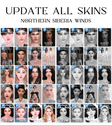 UPDATE ALL SKINS Body Care, The Sims, Face Skin Care, Face Care, Facial Massage, Facial, Sims 4 Cc Finds, Sims 4 Mods, Sims Cc