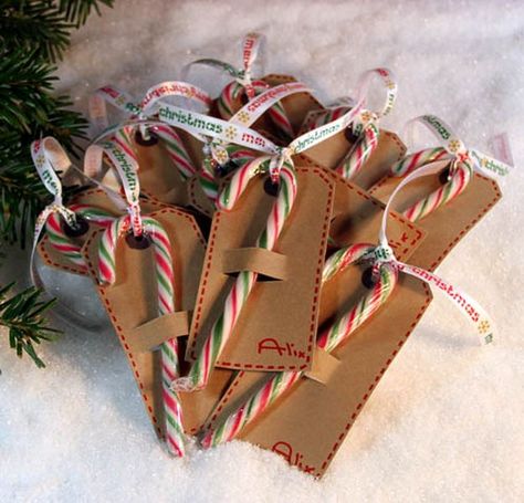Candy Cane Gift Tags | Ideas For Fun and Creative DIY Christmas Gift Tags Christmas Gift Wrapping, Gifts, Cards, Gift Tags, Christmas Gift Tags Diy, Manualidades, Christmas Gift Tags, Xmas Gifts, Christmas Tag