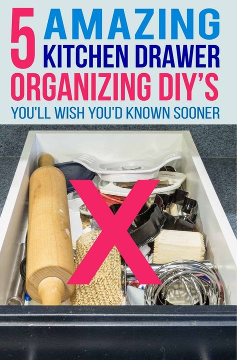These DIY kitchen drawer organizer ideas will make your kitchen organization so much better. With these kitchen storage ideas, you'll be able to declutter and find the utensils you're looking for. #fromhousetohome #drawers #declutter #kitchen  #kitchenstorage #organizers Organisation, Ikea Hacks, Ikea, Organizing Kitchen Cabinets, Kitchen Drawer Organization Diy, Kitchen Organization Diy, Large Utensil Drawer Organization, Diy Kitchen Storage, Kitchen Drawer Organizers