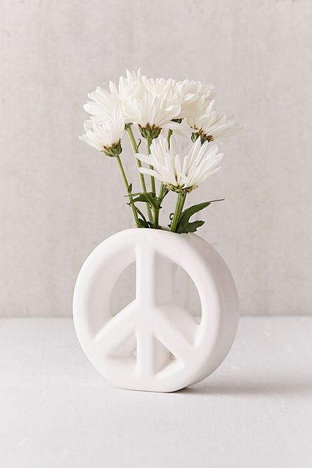 Peace Sign Vase Ceramics, Cali, Gardening, Ideas, Design, Home Décor, Pottery, Necklace Holder Wall, Vases