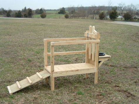 goat feeder plans | CLICK HERE: To Request Quote Including Delivery From Our Location To ... Farm Projects, Goat Milking Stand, Goat Shelter, Goat Feeder, Goat House, Small Farm, Goat Playground, Farm, Sheep Farm