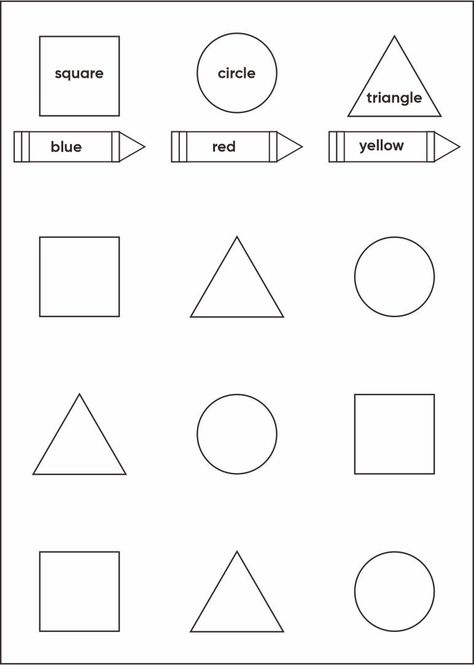 Primary Colors Worksheet Ideas, Worksheets, Teaching, Color Worksheets For Preschool, Primary And Secondary Colors, Shapes Worksheets, Primary Colors, Worksheets For Kids, 1st Grade Worksheets