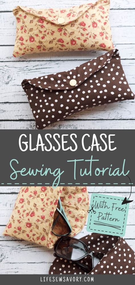 Sun glasses case sewing tutorial with free template from LIfe Sew Savory Quilts, Patchwork, Couture, Sewing Projects, Crafts, Quilting, Sewing Case, Diy Sewing Projects, Eyeglass Cases Pattern