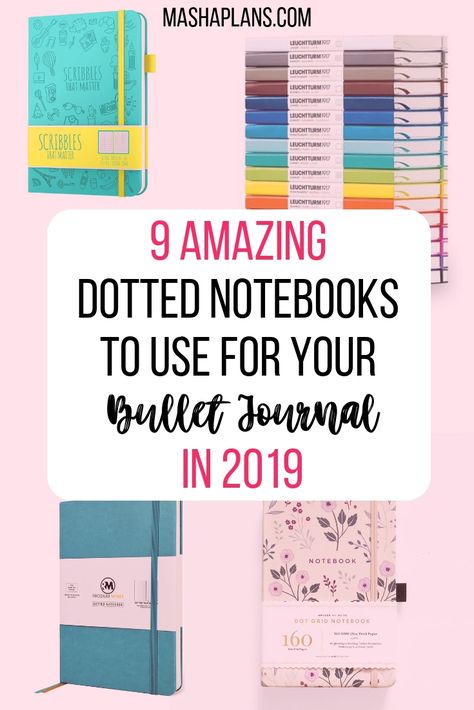 Don't know what notebook to get for you new Bullet Journal? Check this list of 9 amazing Bullet Journal notebooks to make your pick. Pick your perfect journals to create beautiful spreads based on criteria like: page number, paper quality, pre-made pages and more. Find the perfect match among all the brands stationery market offers right now and start your Bullet Journal.  #mashaplans #bulletjournal #bujo #stationery #stationeryaddict #notebook Organisation, Best Bullet Journal Notebooks, Notebook, Bullet Journal Notebook, Bullet Journal For Beginners, Bullet Journal How To Start A, Journal Notebook, Bullet Journal Work, Journal Layout