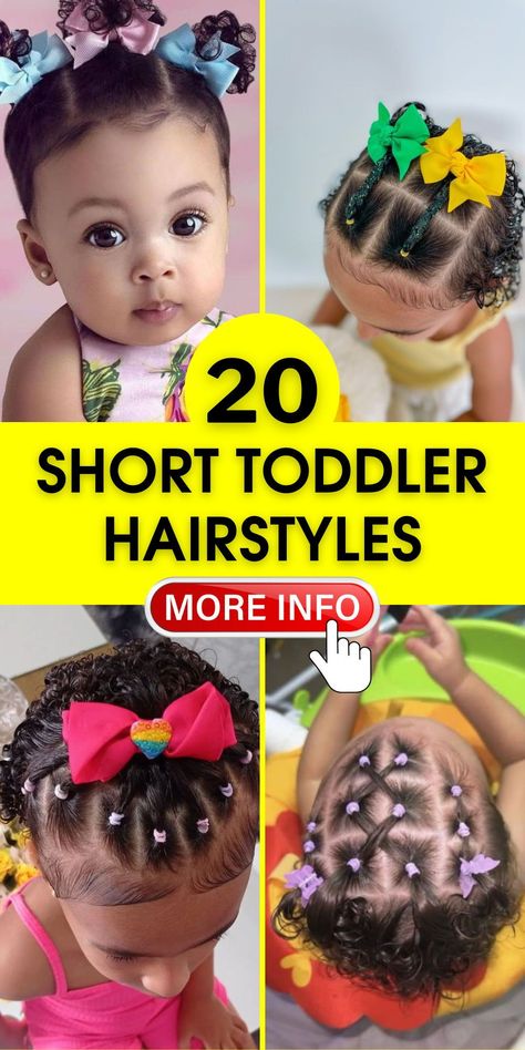 Check out our latest short toddler hairstyles, perfect for parents seeking easy and cute options. These styles are ideal for toddlers with black or curly hair, and the addition of bangs can create a charming look for your little boy or girl. Outfits, Toddler Hairstyles Boy, Toddler Hairstyles Girl, Baby Hair Styles, Mixed Baby Hairstyles, Toddler Girl Hairstyles Curly, Kids Curly Hairstyles, Toddler Curly Hair, Kids Hairstyles Girls
