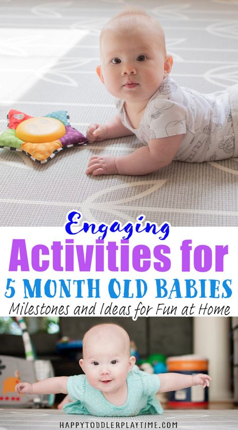 Engaging Activities for 5-Month-Olds: Milestones and Ideas for Fun at Home - Happy Toddler Playtime Baby Development Activities, 6 Months Old Activities, 6 Month Baby Activities, 5 Month Old Baby Activities, 5 Month Olds, 3 Month Old Activities, 5 Month Old Milestones, Baby Development, 5 Month Old Baby