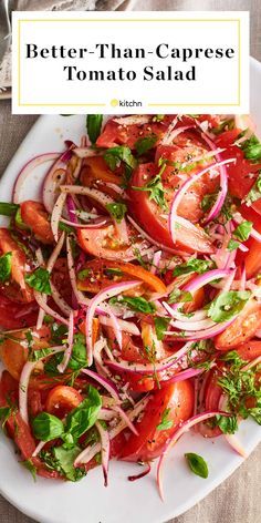 Salads, Pasta, Healthy Recipes, Summer Salads, Salad Recipes, Vinaigrette, Tomato Salad, Healthy Salad Recipes, Summer Tomato
