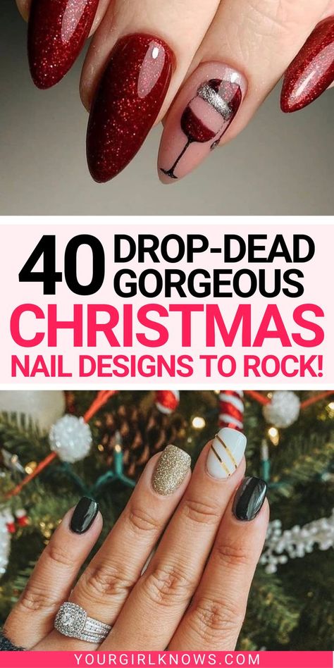 Christmas Gel Nails, Nail Art Designs, Christmas Nail Designs Acrylic, Christmas Nail Art Designs, Christmas Nail Designs Holiday, Xmas Nail Designs, Christmas Nail Designs, Christmas Nail Art, Christmas Manicure