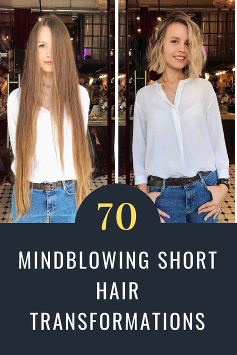 Growing Out Short Hair Styles, Before After Hair, Thick Hair Styles, Long To Short Hair, Before And After Haircut, Mom Haircuts, Medium Hair Styles For Women, Long Vs Short Hair, Hair Transformation
