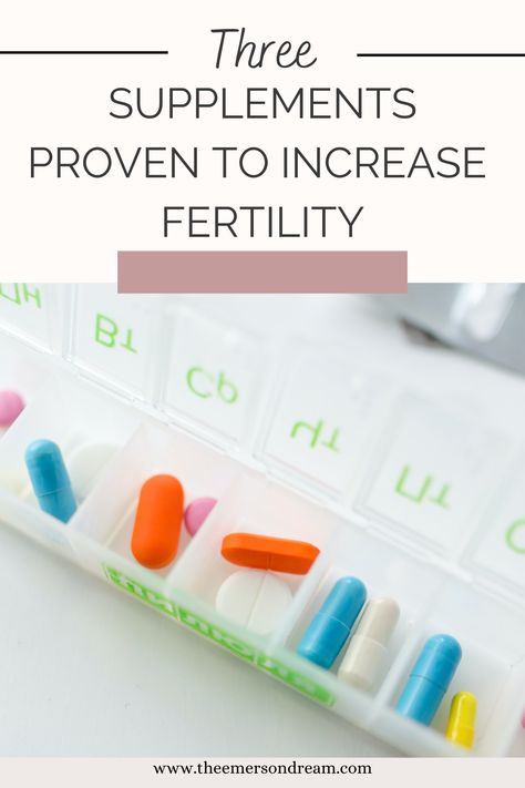 Three supplements that research shows will help improve fertility. These are the supplements I took during our first (and successful) round of IVF.