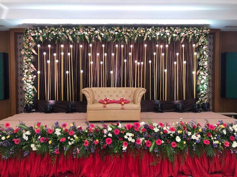 Simple Wedding Stage Decoration At Home ||Marriage Wedding Stage Decoration Reception Backdrop, Reception Decorations, Engagement Stage Decoration, Wedding Stage Decor, Wedding Stage Backdrop, Wedding Stage Decorations, Wedding Backdrop Design, Engagement Decorations Indian, Marriage Decoration