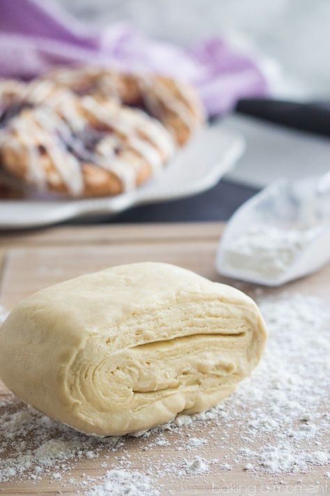 How to Make Homemade Danish Pastry- easy to follow video and recipe on Baking a Moment Brioche, Dough Recipe, Danish Dough Recipe, Pastry Dough Recipe, Dough, Pastry Dough, Danish Pastry Dough, Danish Dough, Homemade Pastries