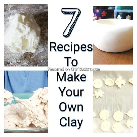 7 Recipes To Make Your Own Modeling Clay – Polymer Clay Fimo, Pottery, Homemade Clay Recipe, Baking Clay, Clay Food, Make Your Own Clay, Homemade Clay, How To Make Clay, Dry Clay