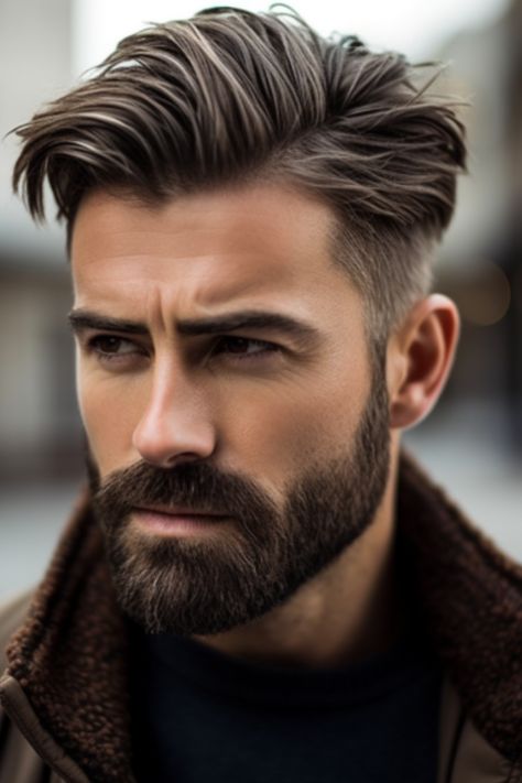 For a cool style, choose the classic combination of a low fade and a side-swept top. This versatile low fade works well for all hair types and requires minimal maintenance. Click here to check out more best low fade haircut ideas this year. Undercut, Mens Medium Haircuts, Men's Haircuts, Mens Haircuts Fade, Man Haircut Medium, Modern Mens Haircuts, Low Fade Haircut Men's, Men's Hair, Fauxhawk Fade Men Faux Hawk