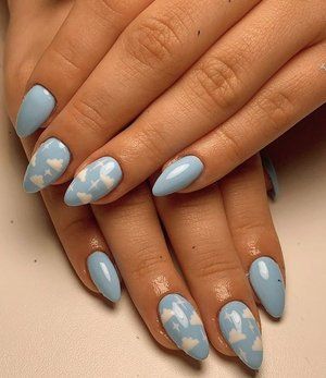 8 Summer Nail Styles to Try this August  — Square Magazine Prom, Acrylic Nail Designs, Design, Nail Art Designs, Best Acrylic Nails, Best Nail Art Designs, Sky Blue Nail Designs, Dipped Nails, Blue Acrylic Nails