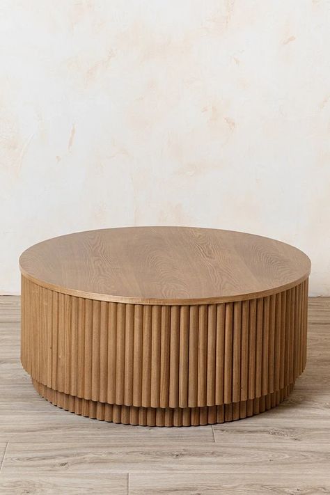 Lucca Reeded Coffee Table – Cura Home Diy, Round Wood Coffee Table, Round Wooden Coffee Table, Coffee Table Square, Round Coffee Table, Coffee Table Wood, Wooden Coffee Table, Wooden Coffe Table, Coffee Table Design