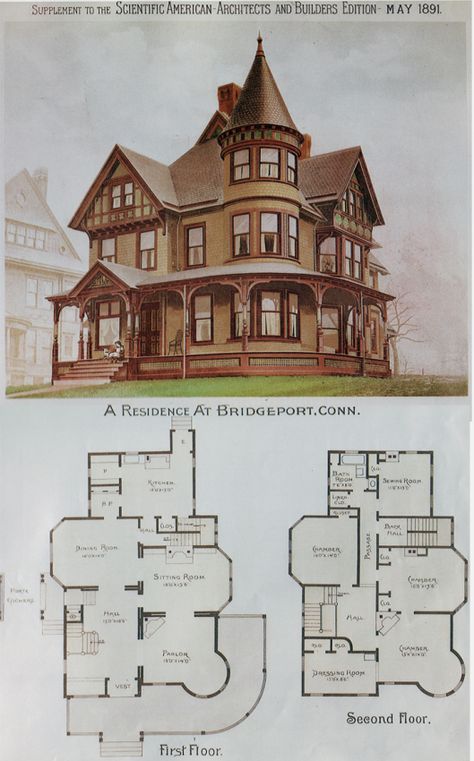 Just like an old Victorian wooden frame house. House Plans, House Floor Plans, House Design, Property Brothers, Vintage House Plans, Victorian House Plans, House Layouts, House Styles, Building A House