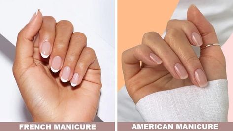 Decoration, Nail Manicure, Ideas, Gel Manicure, Manicure At Home, New French Manicure, American Tip Nails, American Manicure Nails, Round Nails