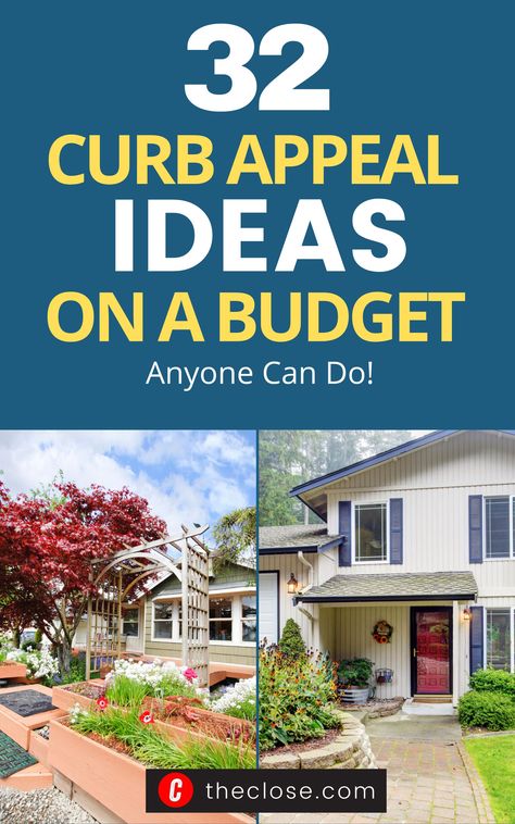 How long do you think it takes them to get a first impression of your listing? How your listing looks from the perspective of a passerby, is crucial to successful property marketing. In order to help agents from all walks of life get the most bang for their curb appeal buck, we put together this list of the best curb appeal ideas for every budget. #frontporchmakeover #curbappealideas #curbappealideasonabudget #easycurbappeal #homeimprovement #curbappeallandscape #theclose Front Garden Landscaping, Design, Ideas, Layout, Las Palmas, Decoration, Garden Landscaping, Outdoor, Palmas