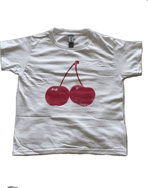 red cherries tshirt, one big pair of cherries in the middle of tshirt from the brand inprintwetrust Collage, Pins, Print, Color, Art Model, Cutout, Graphic, Tees